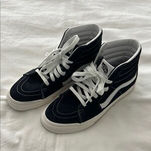 Vans Sk8-Hi Navy/White High-Top Skate Shoes